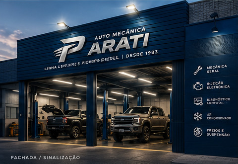 Fachada da Auto Mecânica Arati
